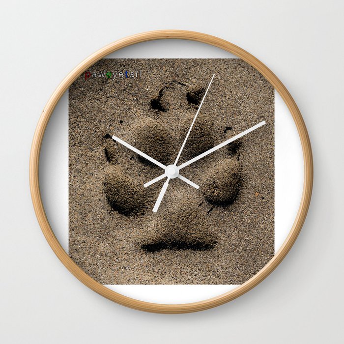 DOG PAWPRINT Wall Clock