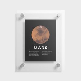 Mars - Modern Planet Print  Floating Acrylic Print