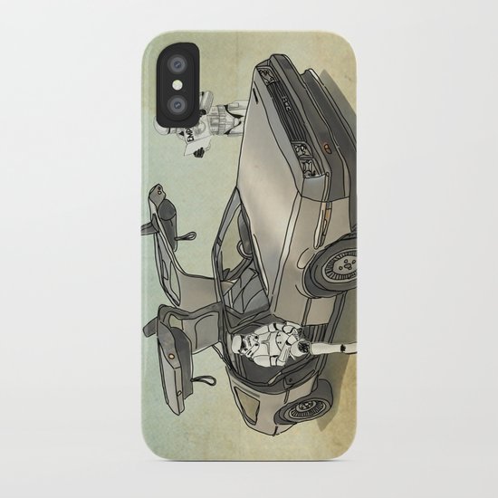 Lost, searching for the DeathStarr _ 2 Stormtrooopers in a DeLorean iPhone Case