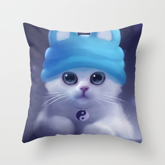Yang The Cat Throw Pillow
