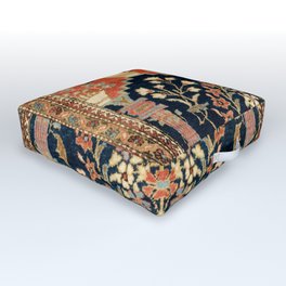Kashan Poshti  Antique Central Persian Rug Print Outdoor Floor Cushion