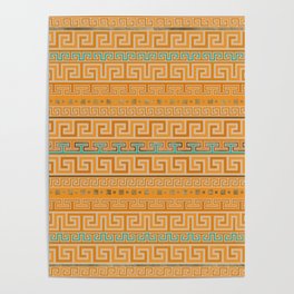 Meander Pattern - Greek Key Ornament #5 Poster