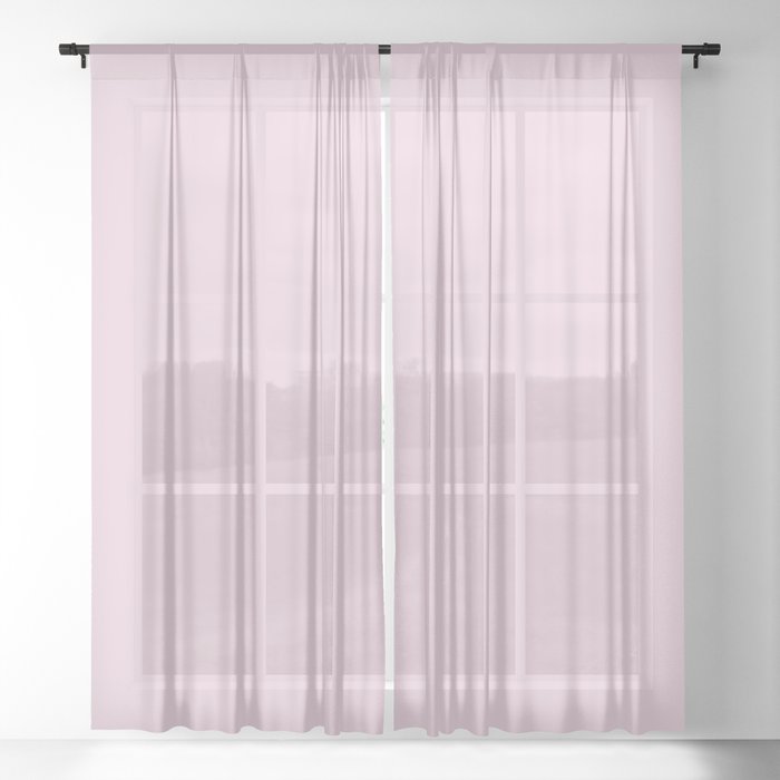 Creamy Freesia Pink Sheer Curtain