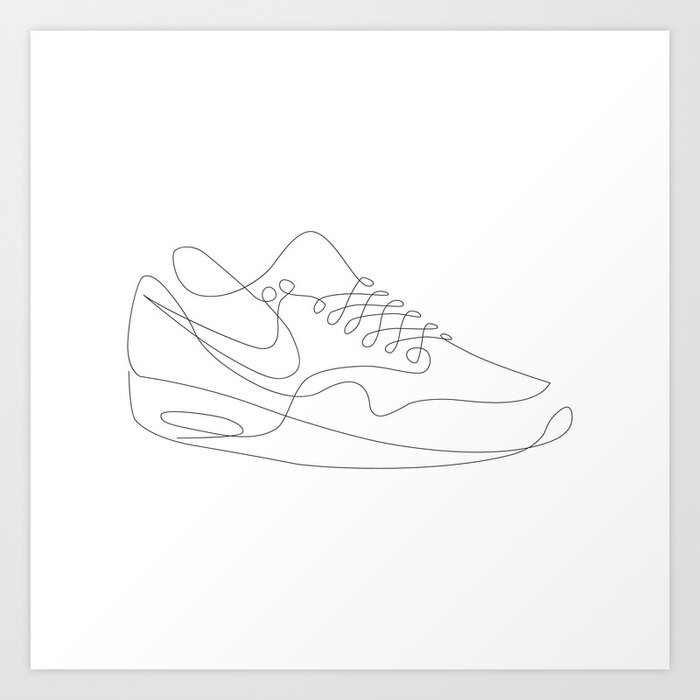 Classic Trainers - Line Art 3 Art Print by Made By Northern | Society6