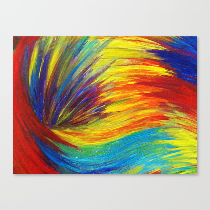 Rainbow Explosion Vibrant Smile Happy Colorful Red Bright Blue