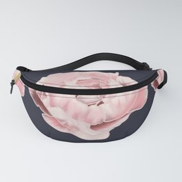 Pink Peonies On Dark Blue Background Fanny Pack