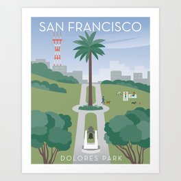 San Francisco: Dolores Park Art Print
