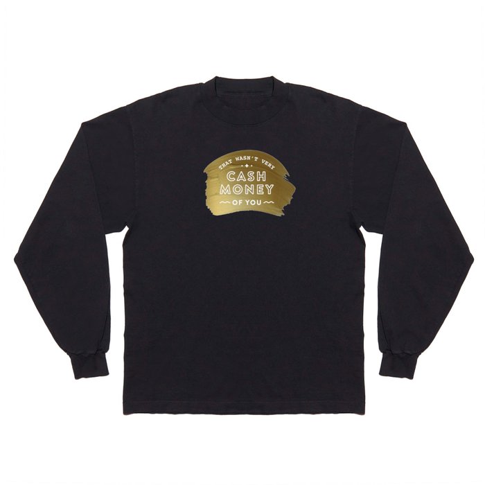 Cash Money – Coral & Gold Long Sleeve T Shirt