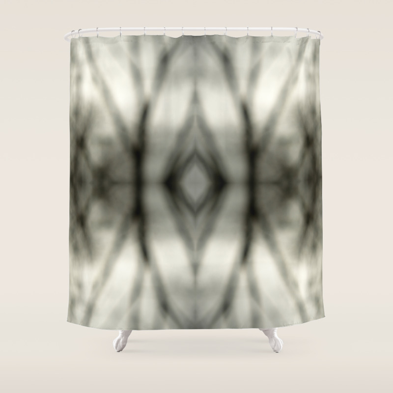 Abstract Branch Mood Black White Tie Dye Natural Neutral