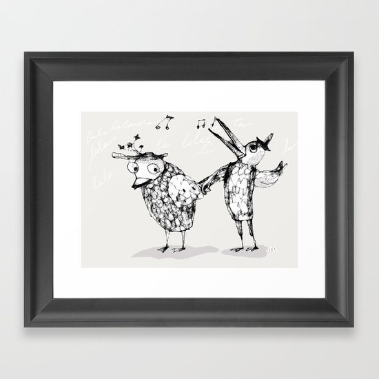two birds Framed Art Print