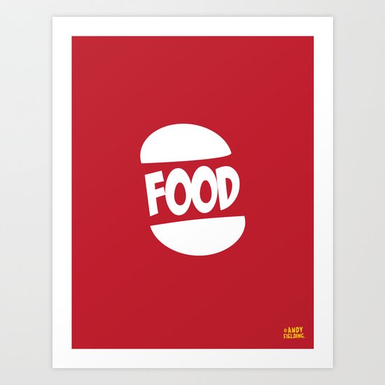 FOOD logo fun generic food logo Art Print
