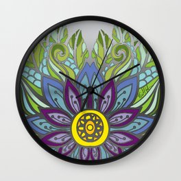 Peaceful Flower Wall Clock