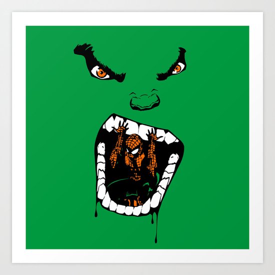 Hungry Hungry Hulk // Teal Art Print