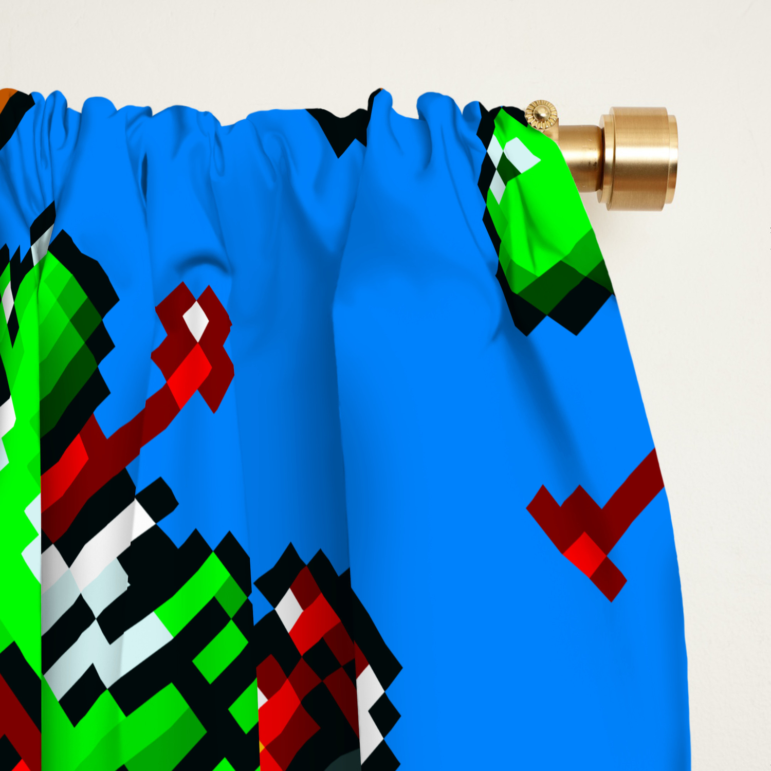 Super M Kart Blue Sky Vintage Video Game Pattern Blackout