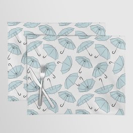 Baby Blue Umbrella pattern Placemat
