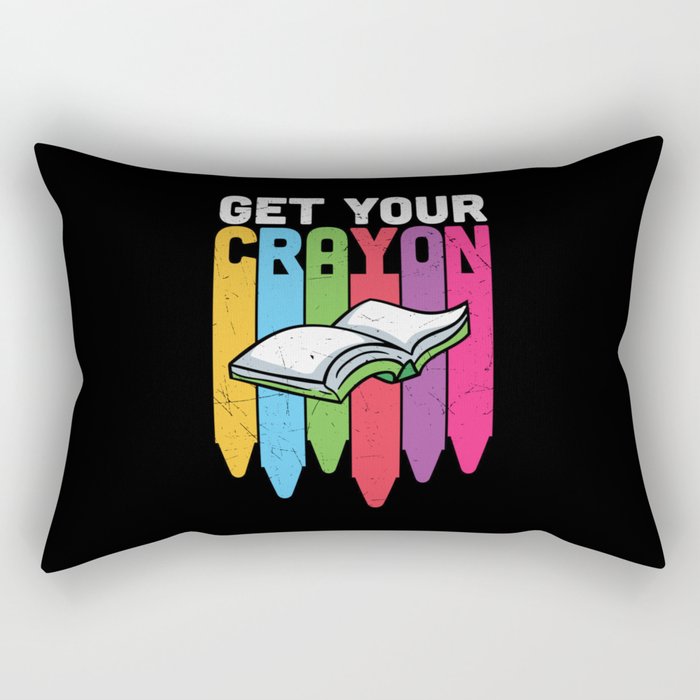 Get Your Crayon Kindergarten Rectangular Pillow