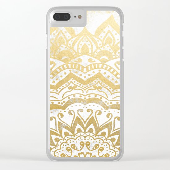 GOLD ORION JEWEL MANDALA Clear iPhone Case