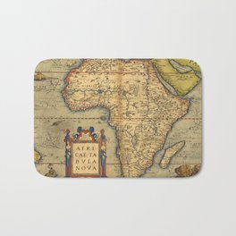 Old map of Africa Bath Mat