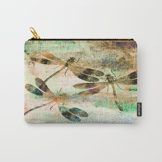 Mauritius Vintage Dragonflies QR Carry-All Pouch