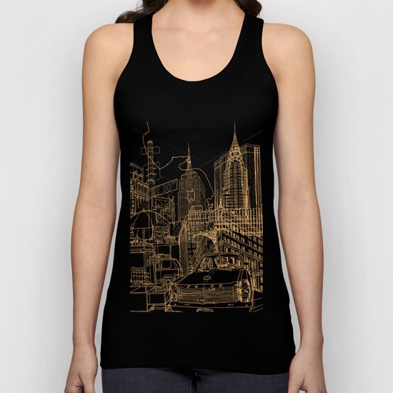 New York! Night Unisex Tank Top