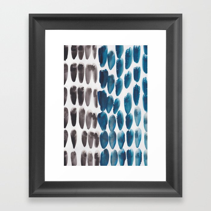 67 190330 Watercolour Abstract Brush Strokes Framed Art Print By Valourine