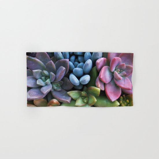 Colorful Succulents Hand & Bath Towel