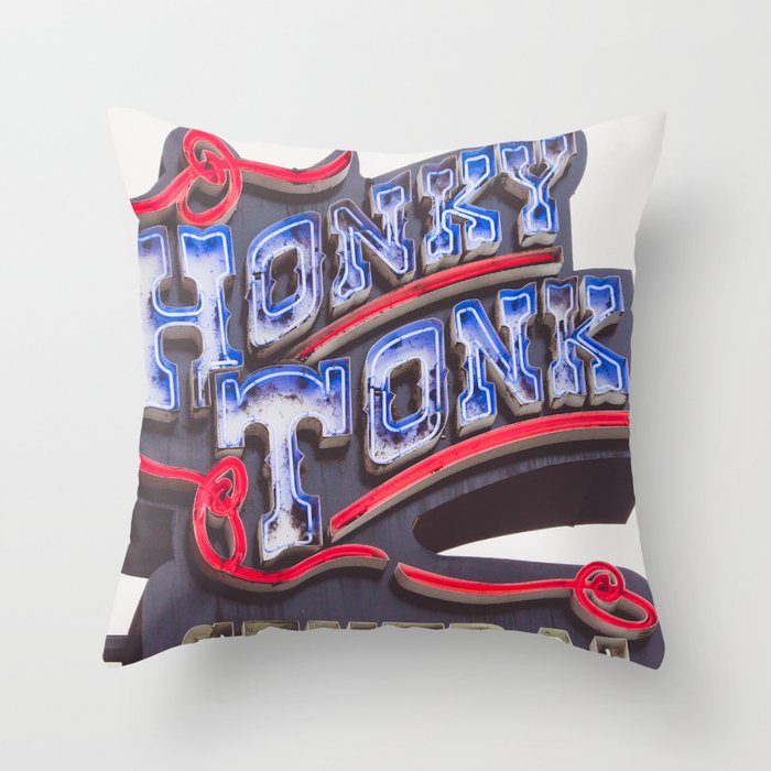 Honkytonk Central - Nashville Throw Pillow