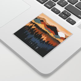 Colors of a Mountain View Sticker