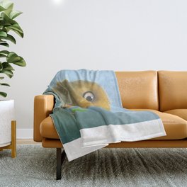 Little owl is looking at you :D Throw Blanket