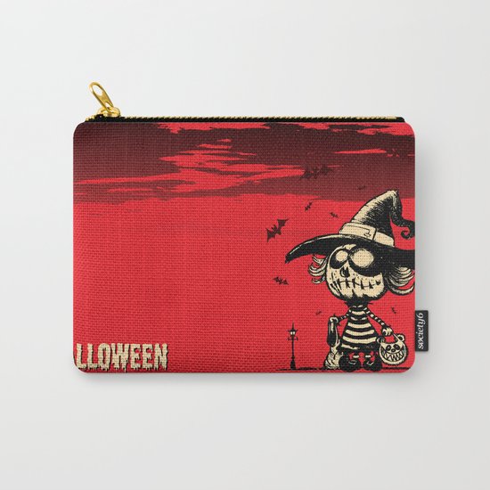 Halloween pumpkin girl Carry-All Pouch