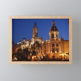 Valencia by night Framed Mini Art Print