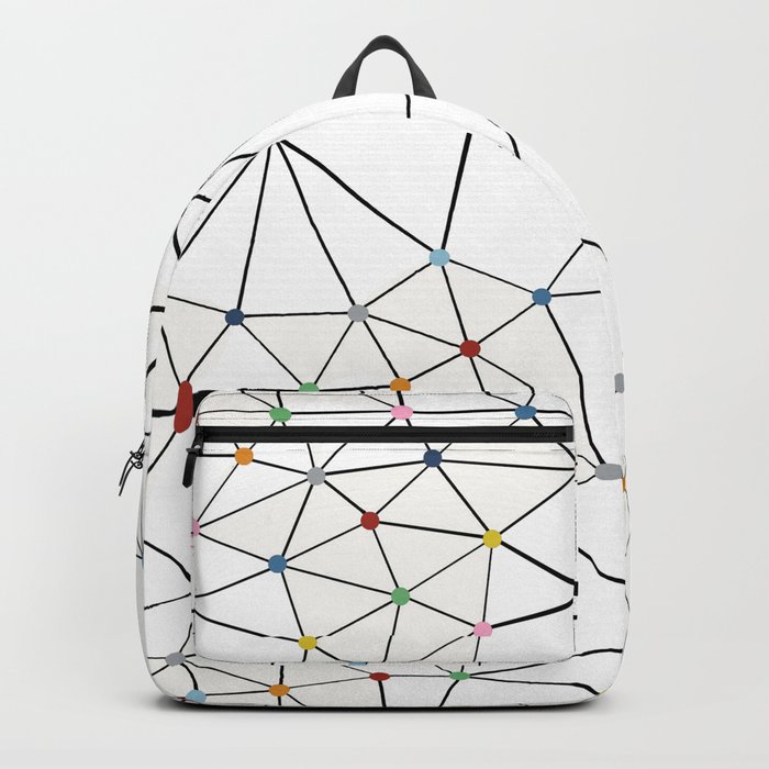 Seg with Color Spots White Backpack