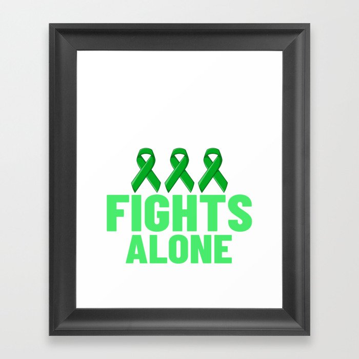 Cerebral Palsy Green Ribbon Brain Damage Awareness Framed Art Print