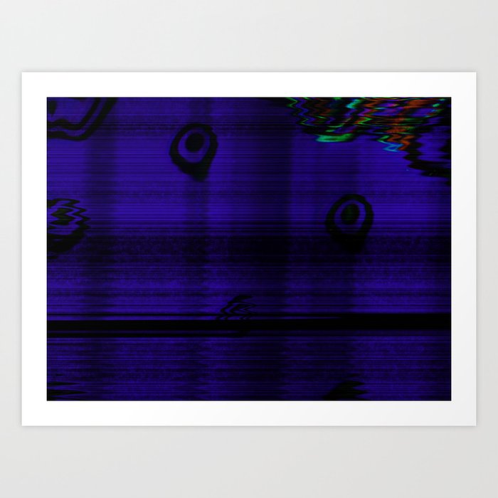 Deep blue motion lines Art Print