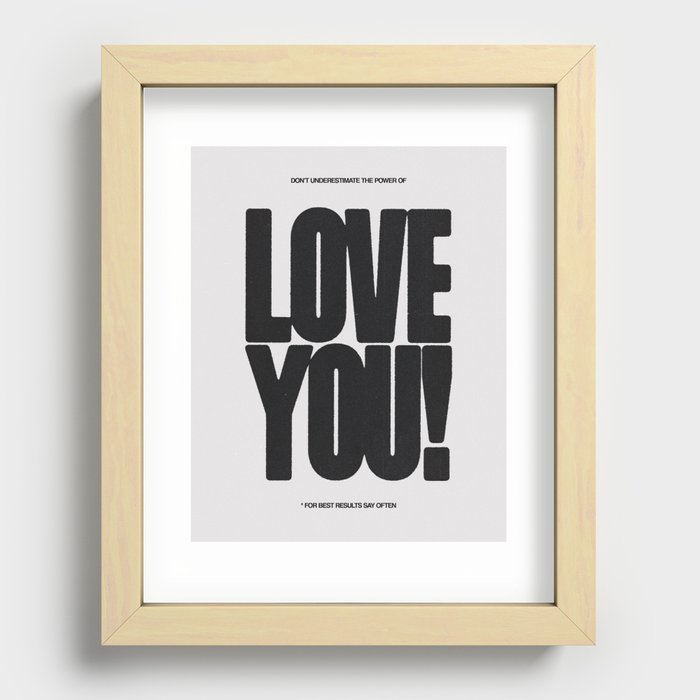 Love You! Recessed Framed Print
