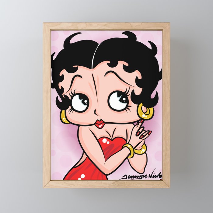 Betty Boop OG by Art In The Garage Framed Mini Art Print