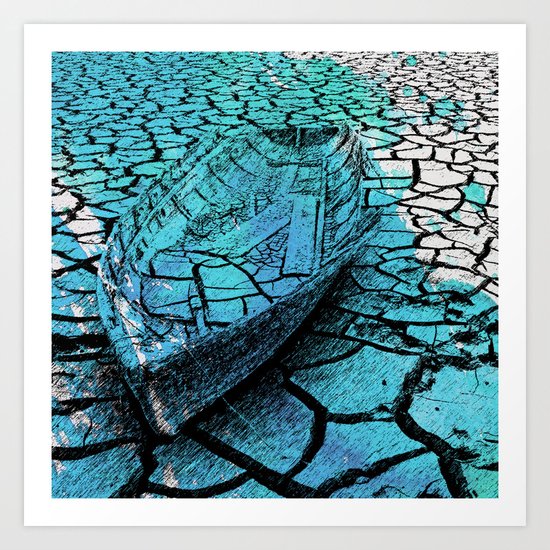 SEA ON DRY GROUND Art Print