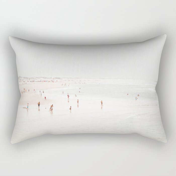At The Beach (two) - minimal beach series - ocean sea photography by Ingrid Beddoes Rectangular Pillow