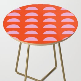 Bold Red + Blush Modern Woodblocks Side Table