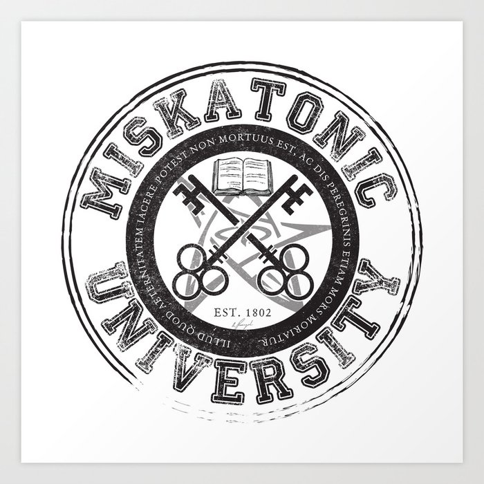 Miskatonic University Emblem (light version) Art Print