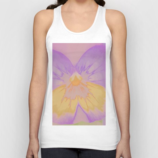 Pansies, The Earth Laughs In Flowers Unisex Tank Top