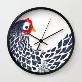 chicken stamp Wall Clock