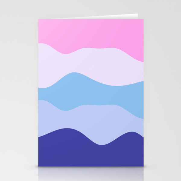 singular wave art_7vapor Stationery Cards