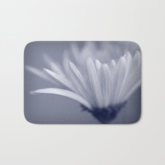 White Flower Macro Bath Mat