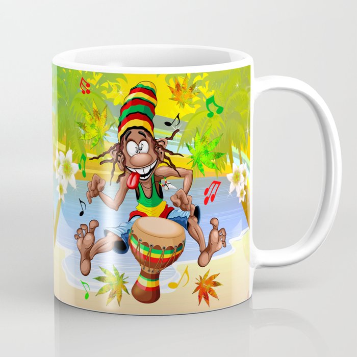 Rasta Bongo Musician funny cool character Coffee Mug