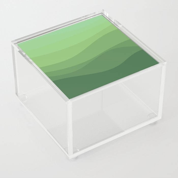Deep green guacamole sea Acrylic Box