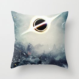 Interstellar Inspired Fictional Sci-Fi Teaser Movie Poster Throw Pillow