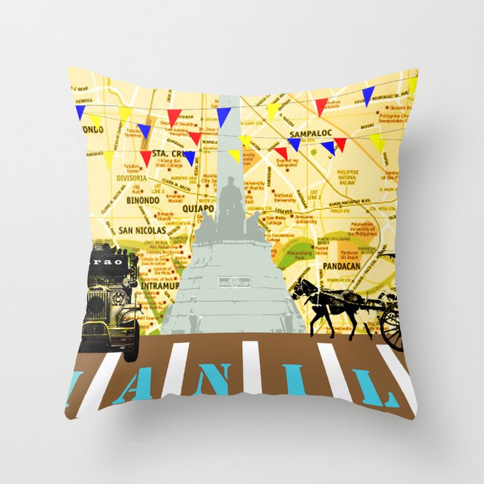 Locals Only - Manila Throw Pillow