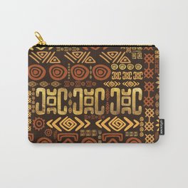 Ethnic African Pattern- browns and golds #11 Carry-All Pouch