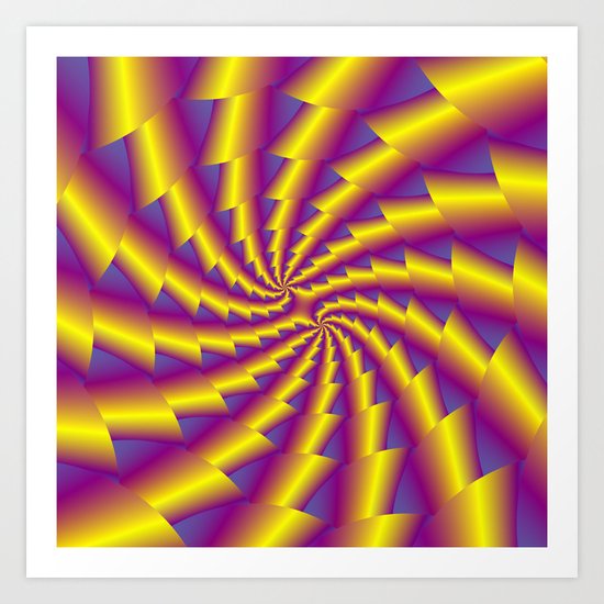 Golden Whirl Art Print
